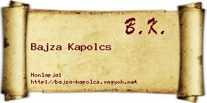 Bajza Kapolcs névjegykártya